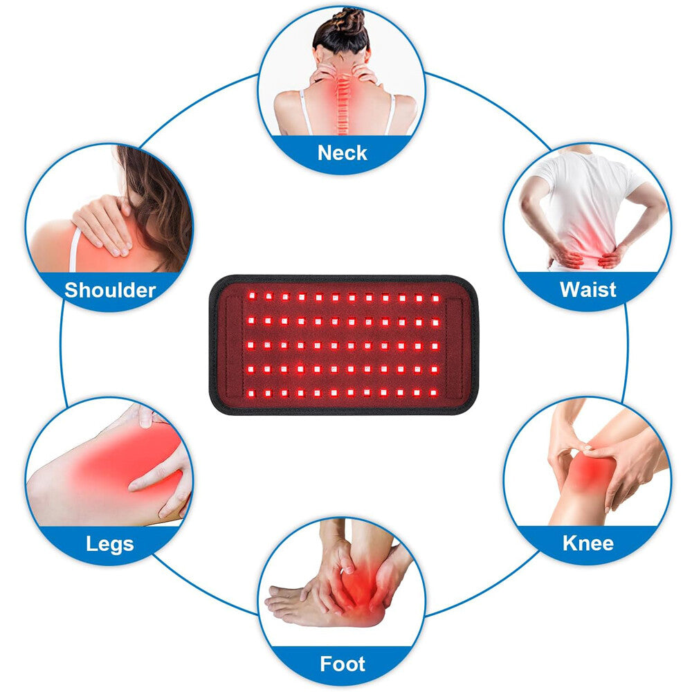 30W 660Nm 850Nm near Infrared Red Light Therapy Waist Wrap Pad Belt Pain Relief