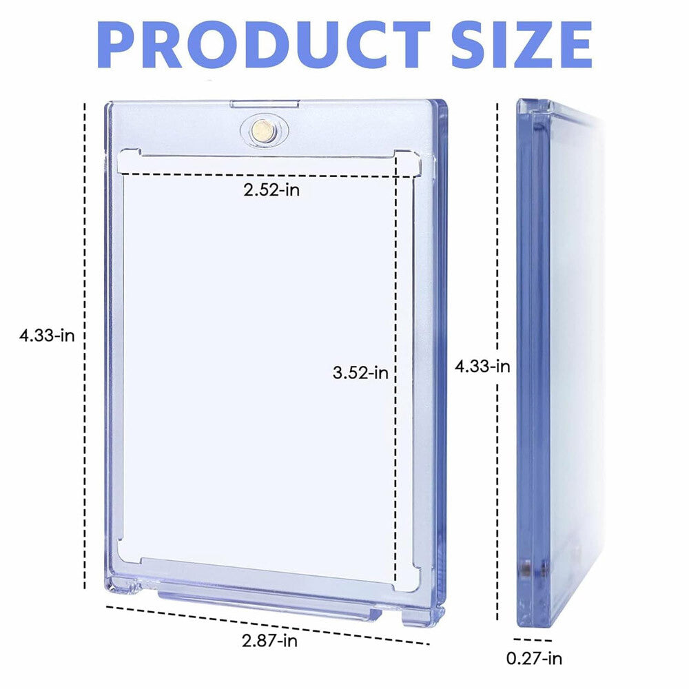 25 Pack Magnetic Trading Sports Baseball Card Holders 35PT UV Protection Cover