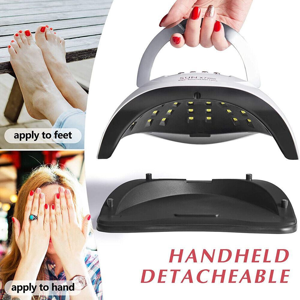 Professional LED UV Nail Dryer Gel Polish Lamp Salon Manicure MAX 180W SUN X7 US
