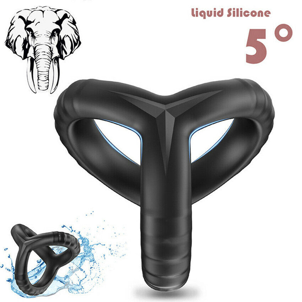 Stronger Erection Silicone Cock Penis Ring Longer Harder Adults Sex Toys for Men