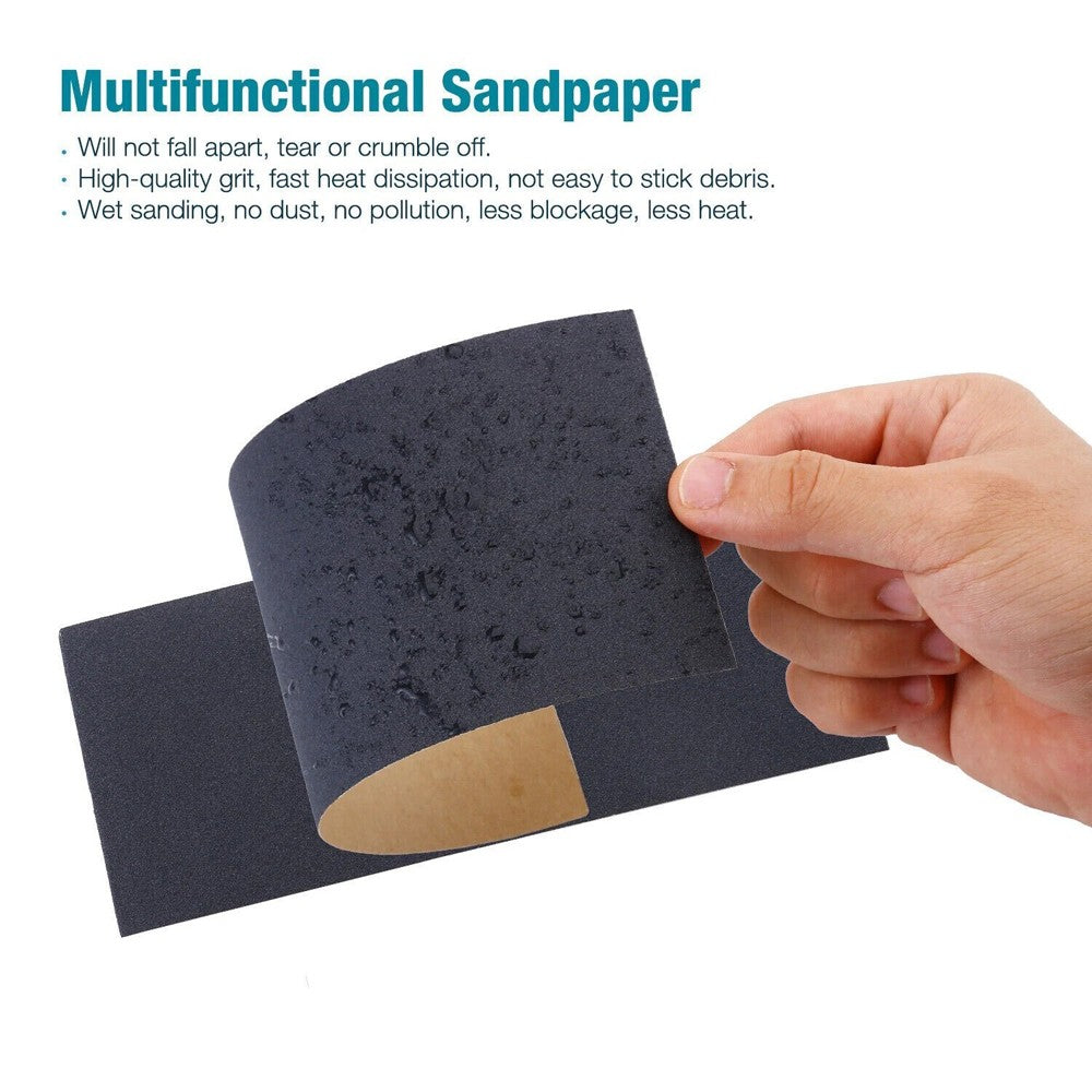72 PCS Sandpaper Sand Paper Sanding Sheets Assorted Auto Wet Dry Wood Car Metal