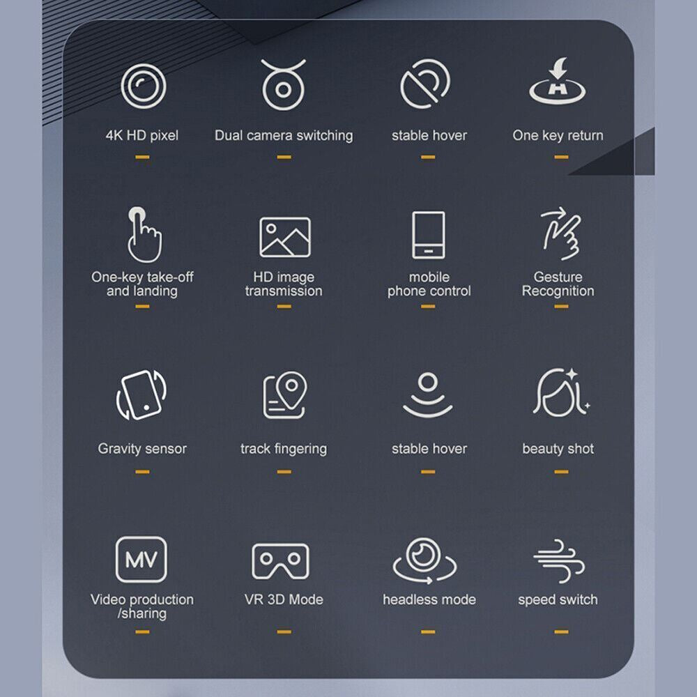 2022 XT8 RC Drone 4K HD Wide Angle Camera WIFI FPV Drone Dual Camera Quadcopter