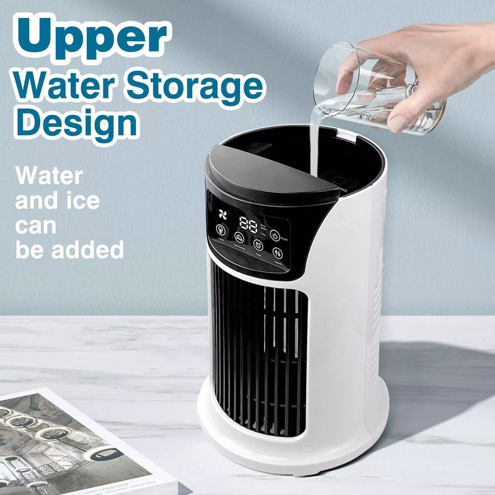 Humidifier Portable Air Cooler Fan LED Mini AC Air Conditioner Personal Cooling