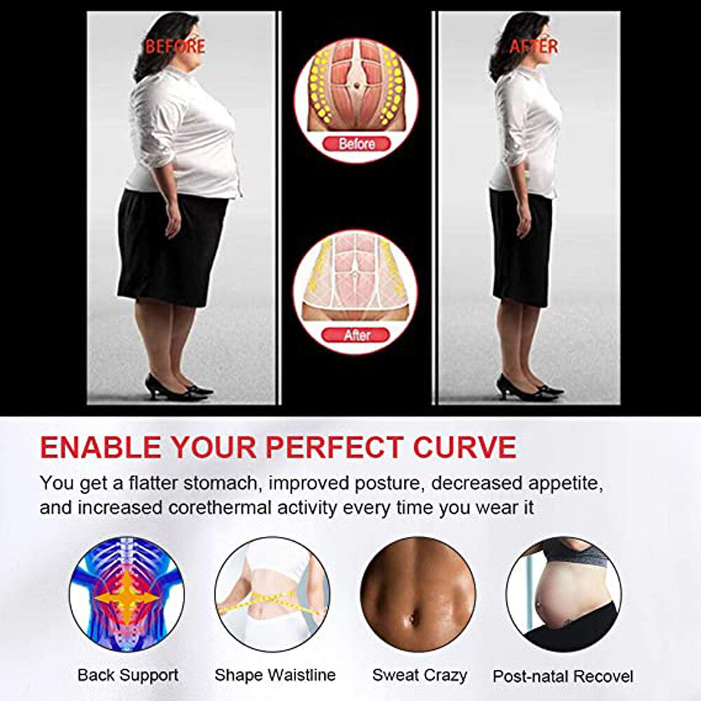 Free Size Waist Trainer Shaper Belt Slimming Tummy Wrap Belt Resistance Bands US