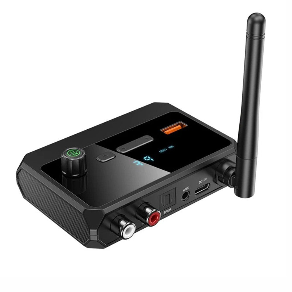 Bluetooth 5.3 Home Stereo Audio Receiver AUX USB Optical HD Music to RCA Adapter