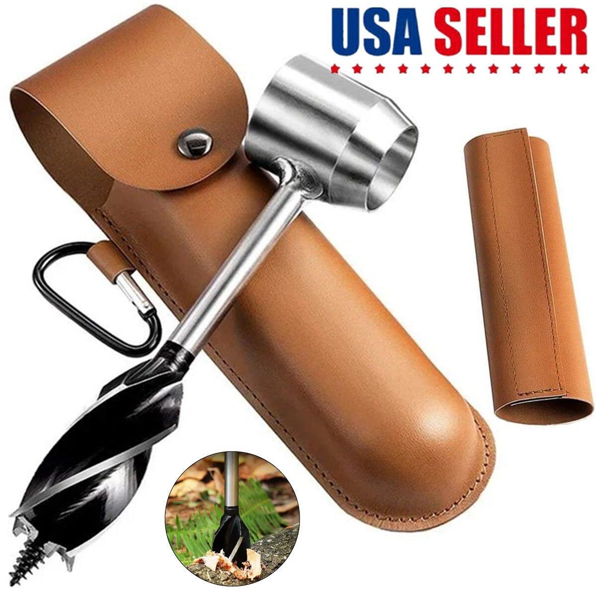 Auger Wrench Outdoor Hand Drill Survival Gear Tool Jungle Camping Bushcraft Kits