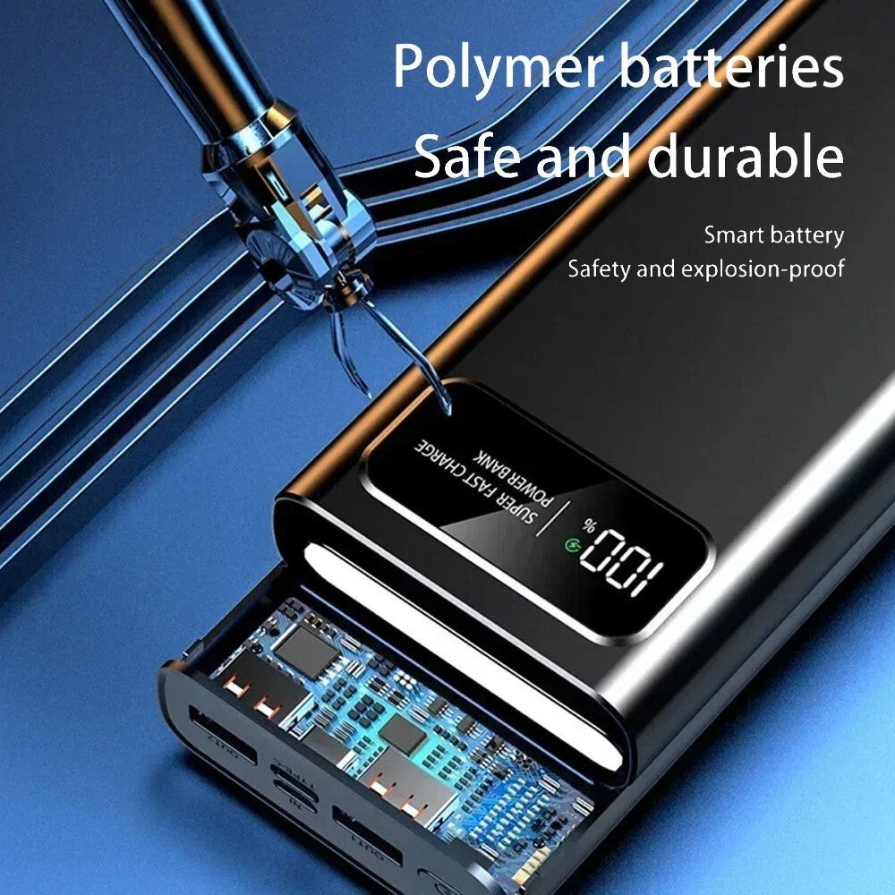 Banco De Alimentación Portátil Externo Rápido De 50000 Mah Cargador De Batería De Respaldo Para Teléfono Celular