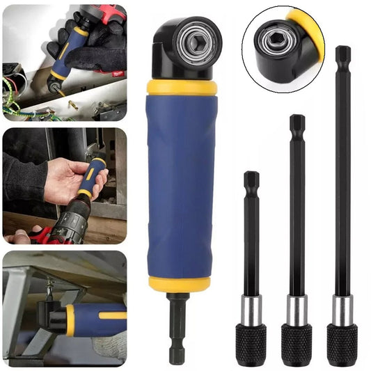 Extension Screwdriver Socket Adapter 90 Degree Right Angle Drill Attachment Tool