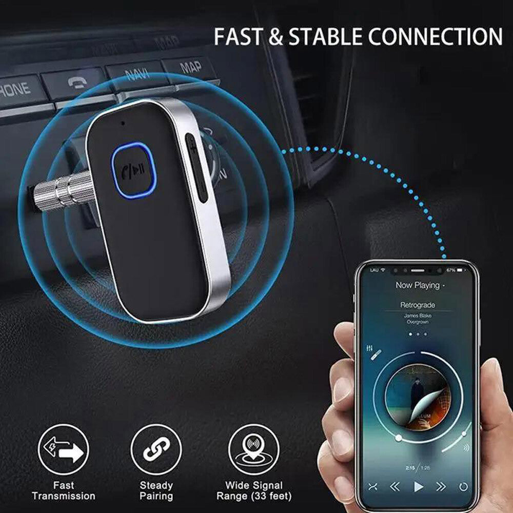 Bluetooth Transmitter Call Music Receiver 3.5Mm Jack AUX Adapter Car Smartphones