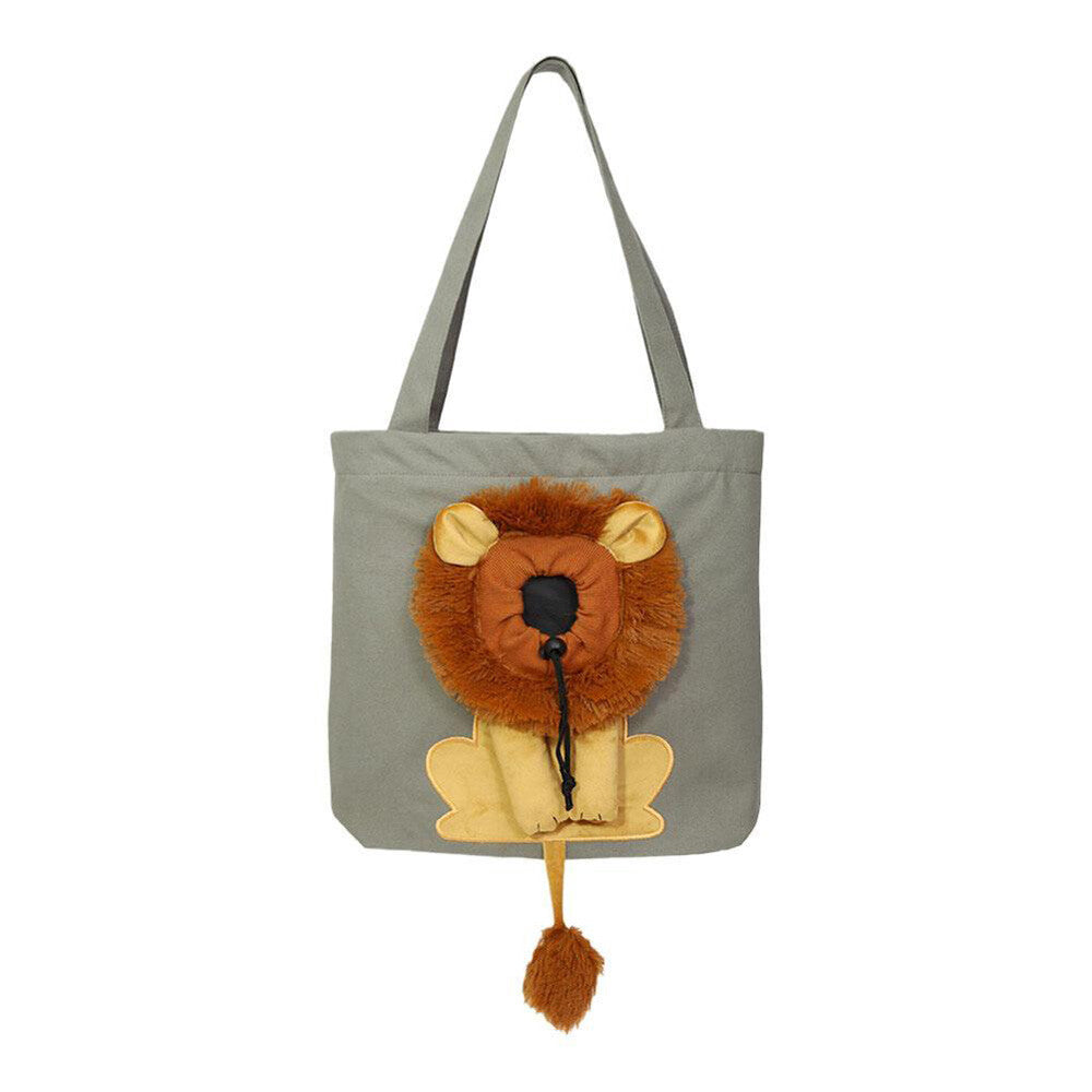 Lion Shaped Shoulder Bag Pet Puppy Dog Cat Carry Bag Travel Tote Shopping Bag US