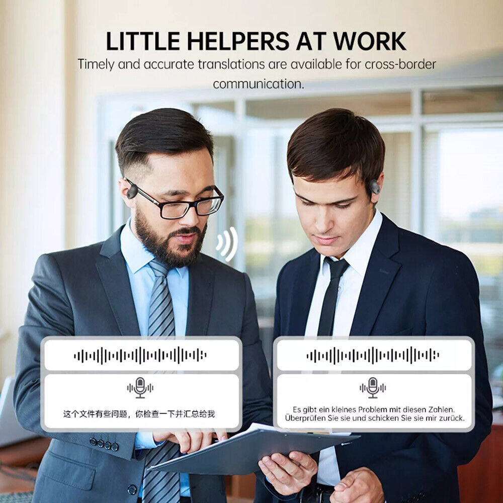 Translator Earbuds 150 Languages Real Time Translation Bluetooth 5.4 Headset US