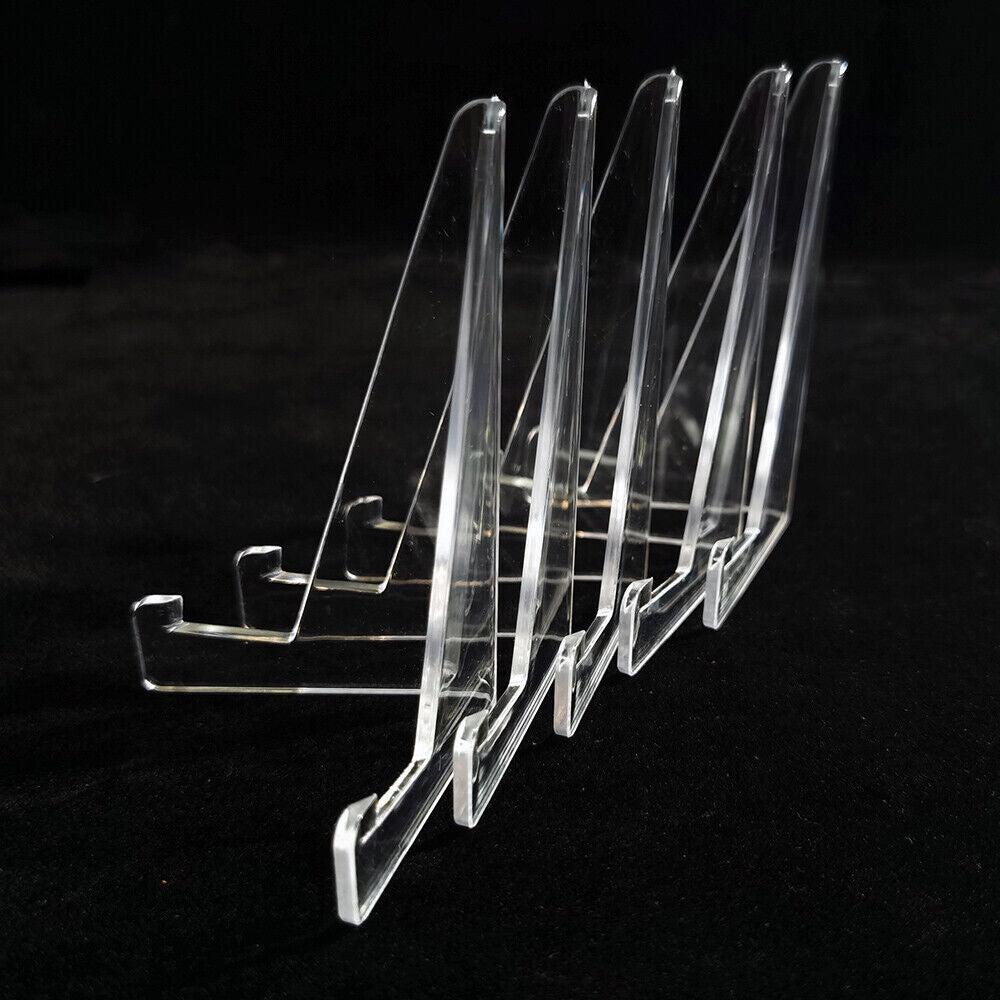 10-50PCS Clear Acrylic Trading Card Stands for Coins Sports Cards Display Holder
