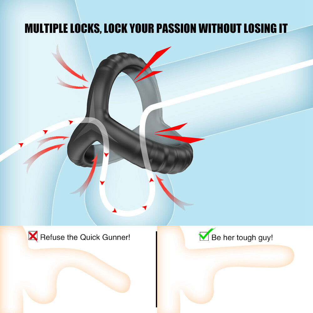 Stronger Erection Silicone Cock Penis Ring Longer Harder Adults Sex Toys for Men