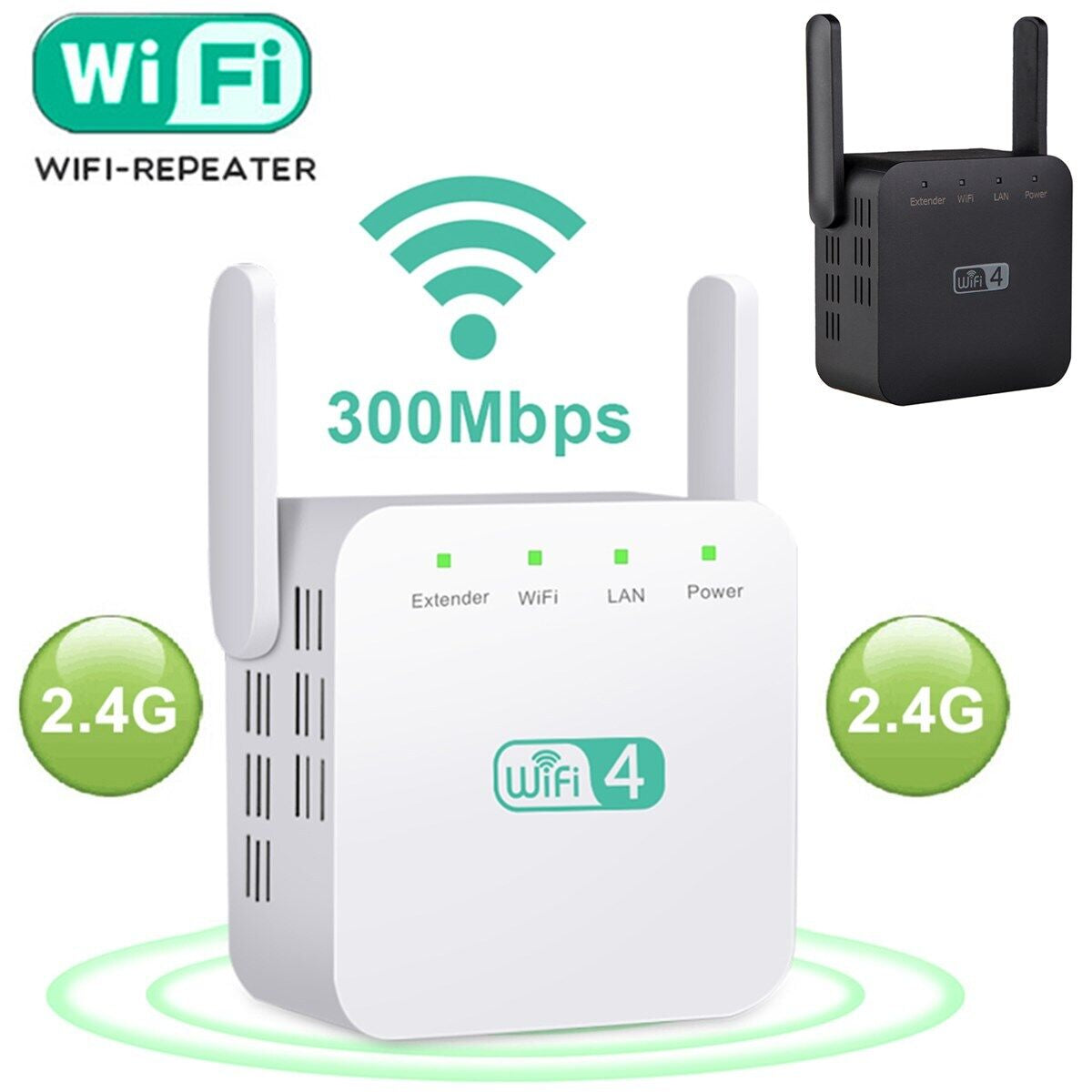 Wifi Range Extender Repeater Wireless Amplifier Router Signal Booster 300Mbps US
