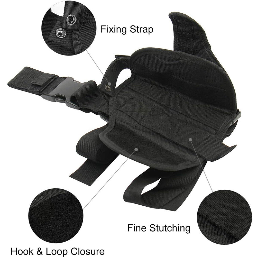 Tactical Holster Adjustable Pistol Gun Drop Leg Thigh Magazine Pouch Right Hand