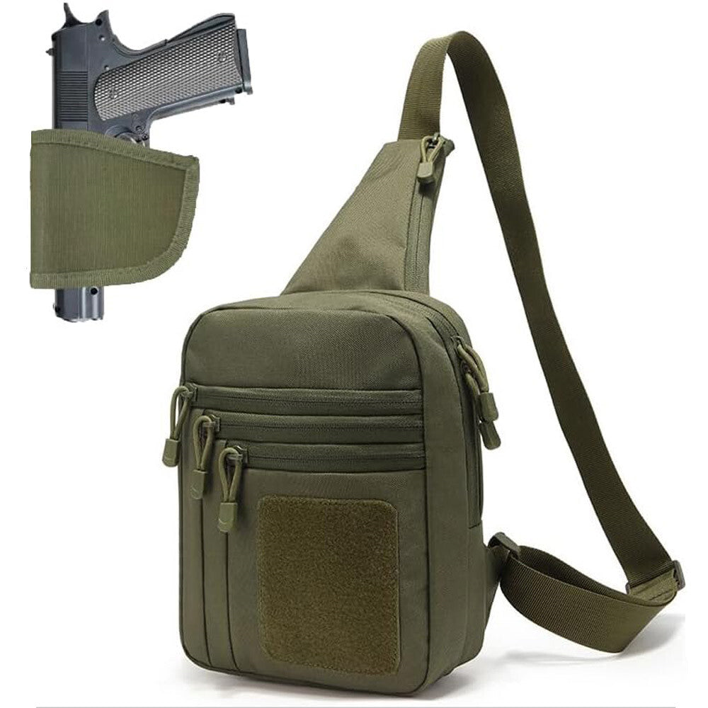 Tactical Gun Bag Pistol Holster Concealed Carry Chest Crossbody Pack Handgun Bag