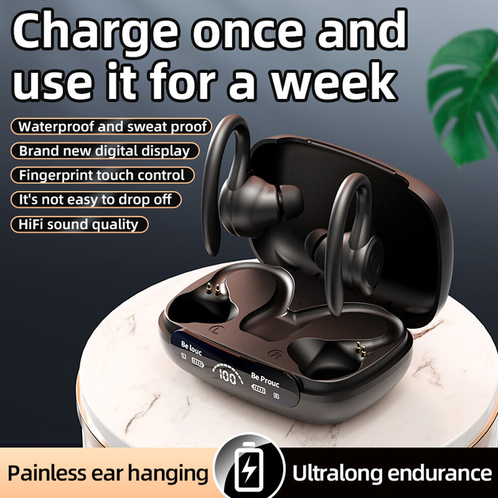 Wireless Bluetooth 5.3 Headset TWS Earphones Earbuds Stereo Headphones Ear Hook