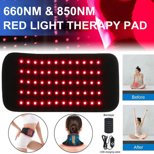 30W 660Nm 850Nm near Infrared Red Light Therapy Waist Wrap Pad Belt Pain Relief