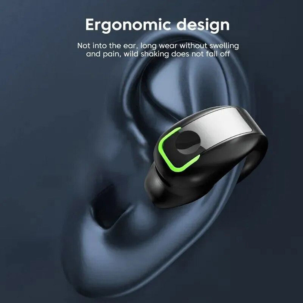 Single Bluetooth 5.3 Wireless Earbuds Ear Clip Open Ear Headphones Sport Headset