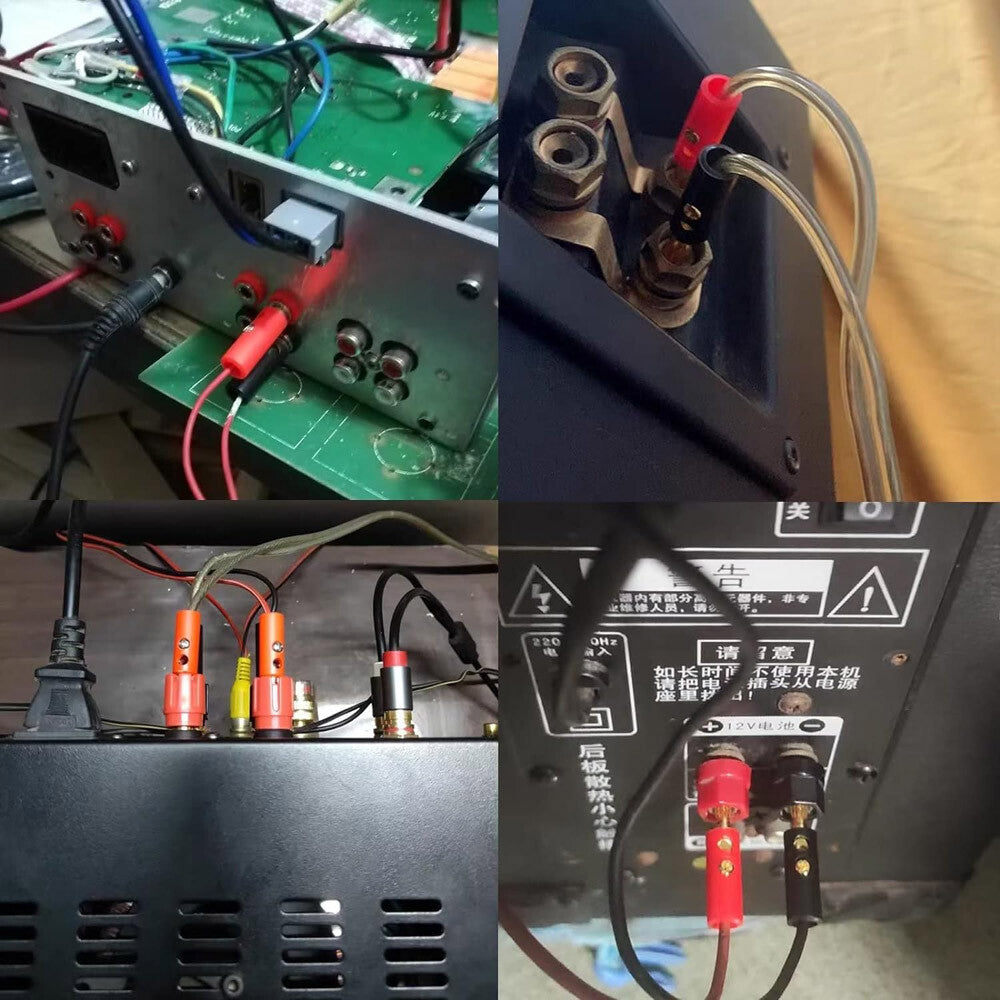 40PCS 4Mm Gold Plated Banana Plugs Audio Jack Speaker Wire Cable Screw Connector