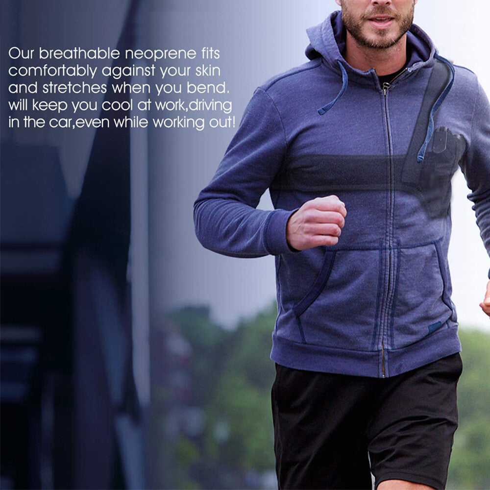 Tactical Concealed Carry Shoulder Pistol Hand Gun Holster Pouch for Right/Left