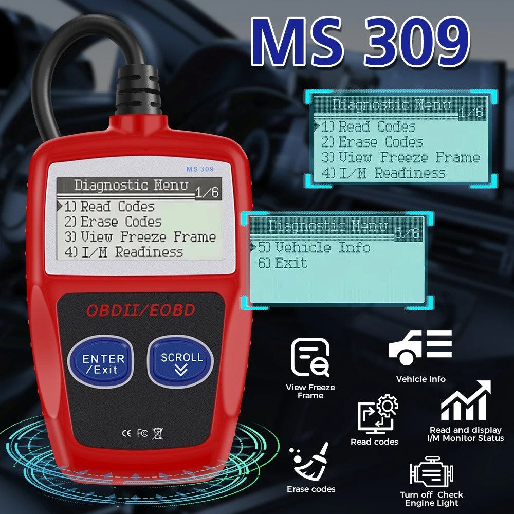 OBD2 Scanner OBD Code Reader Automotive Car Check Engine Fault Diagnostic Tool