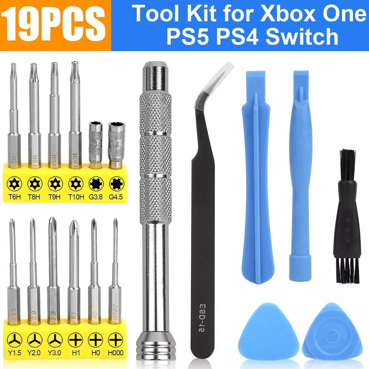Cleaning Repair Tool Set Screwdriver Kit for PS5 Xbox One Controller Console PS4