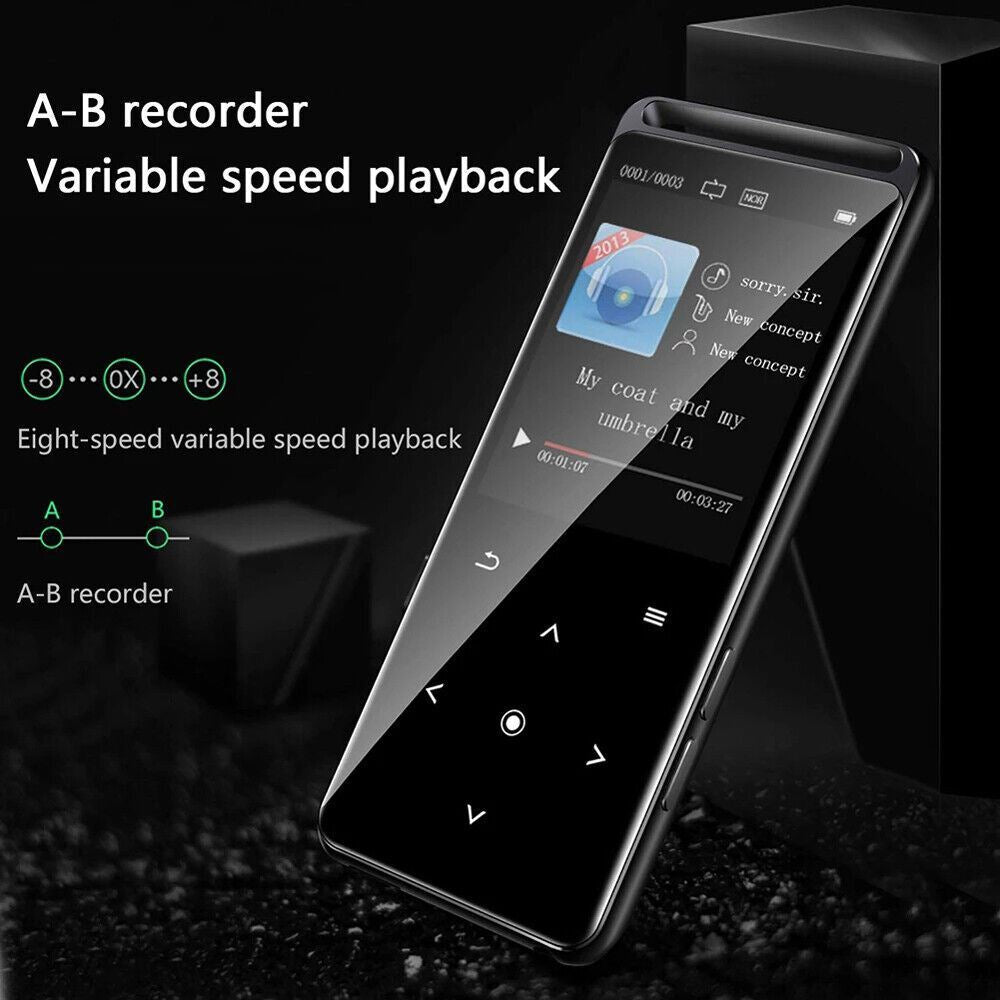 Bluetooth 5.0 MP3 Player Hifi Lossless Sound FM Radio Music Voice Recorder USA