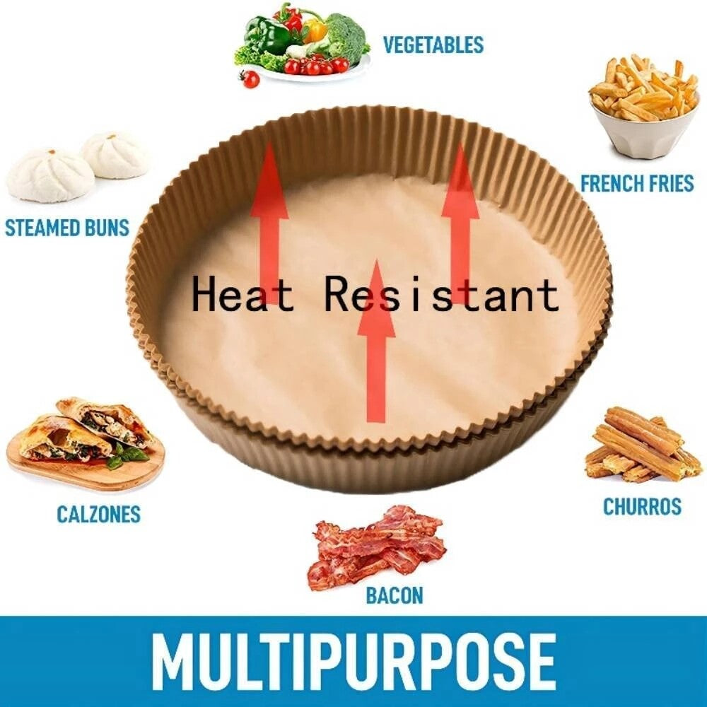 50/100 Air Disposable Paper Liner Fryer Non-Stick Parchment for Baking Roasting