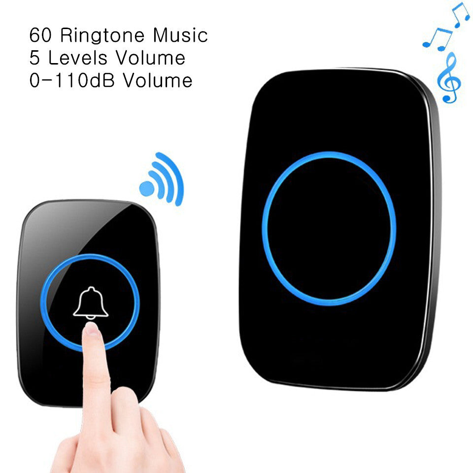 1000FT Wireless Doorbell Waterproof 2 Plugin Receiver Adjustable Volume 38 Chime