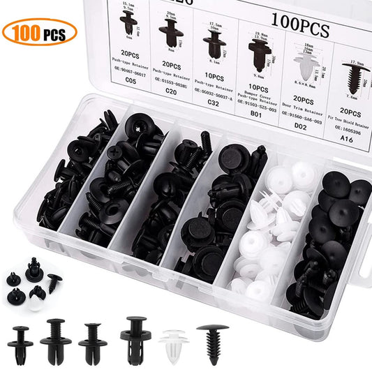 Car Accessories Clip Trim Push Pin Rivet Bumper Door Panel Retainer Fastener Kit