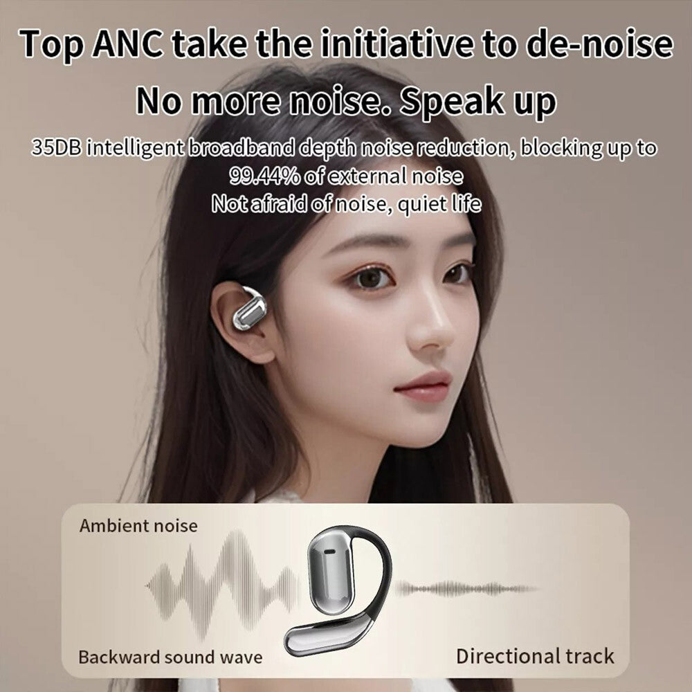 LCD Touch Screen Earbuds over True Wireless Bluetooth 5.4 Headphones Earphones