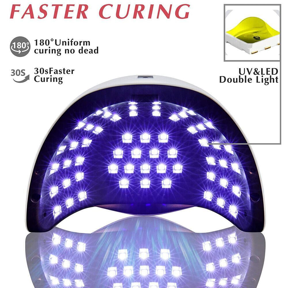 Professional LED UV Nail Dryer Gel Polish Lamp Salon Manicure MAX 180W SUN X7 US