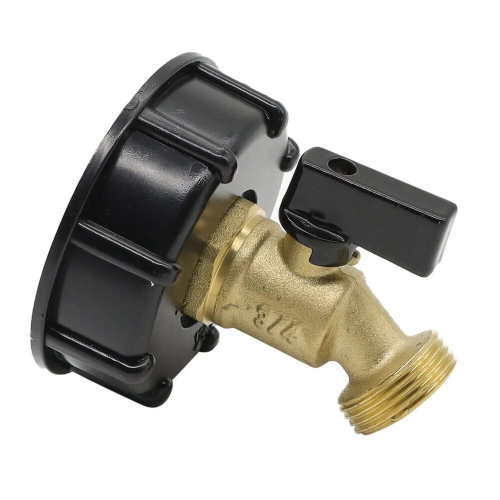275-330 Gallon IBC Tote Water Tank Adapter 2" Brass Fittings Valve Connector US