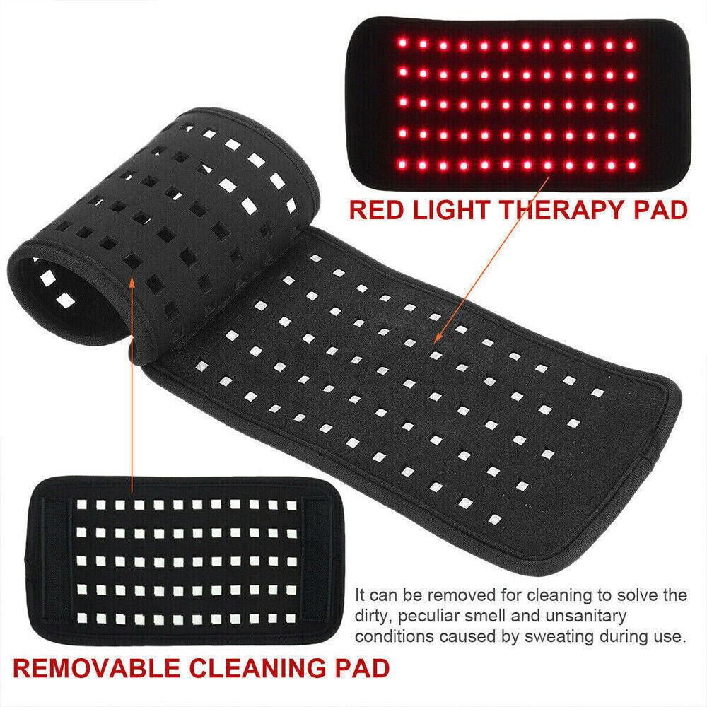 30W 660Nm 850Nm near Infrared Red Light Therapy Waist Wrap Pad Belt Pain Relief