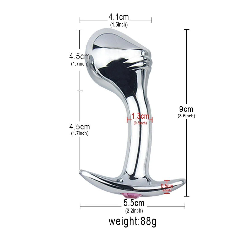 Metal Steel G-Spot Anal Butt Plug Prostate Massager Probe Sex Toys for Men Women