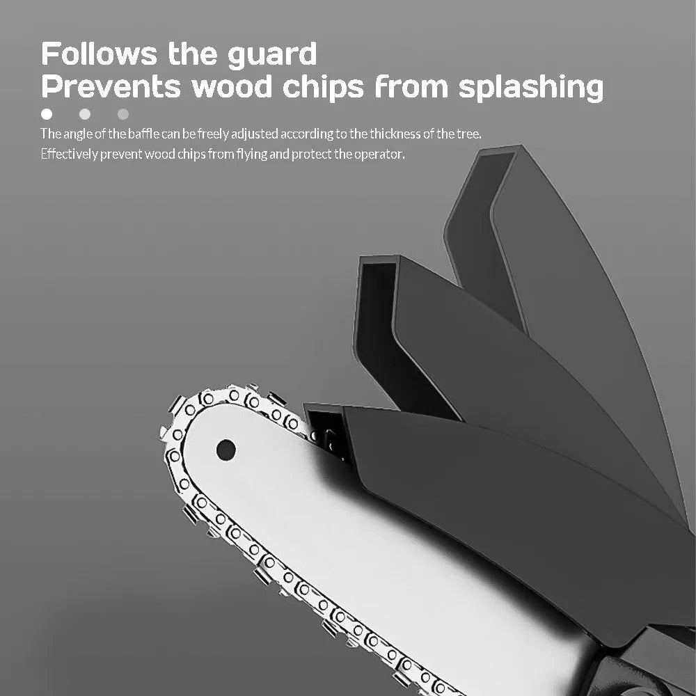 21V Electric Cordless Chain Saw Small Mini Handheld Chainsaw 2 Battery Powered