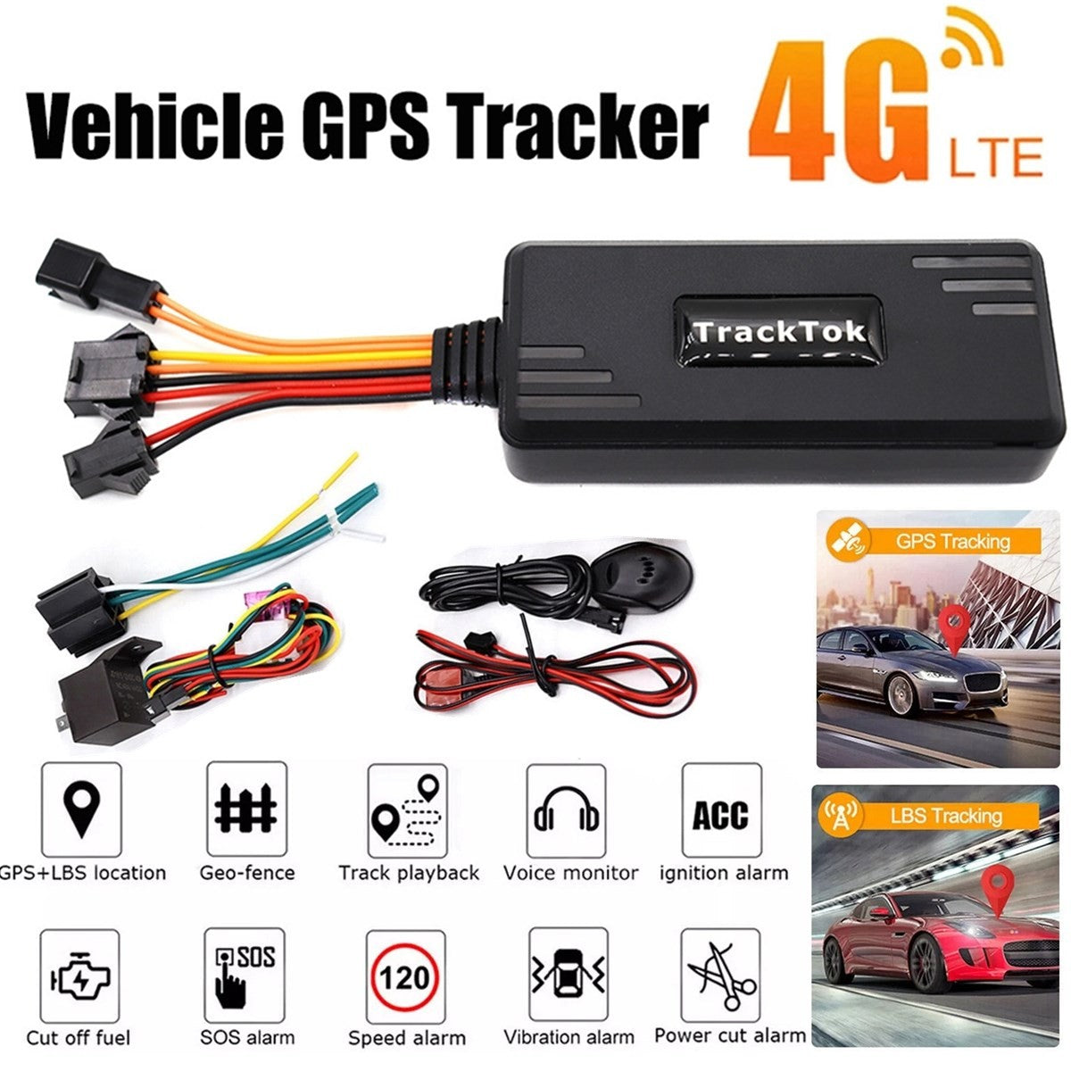 Anti Theft 4G Car GPS Tracker Real-Time Tracking Locator Device Remote Control