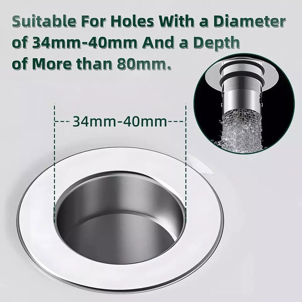 2X Bathroom Sink Stopper Hair Catcher Bathroom Pop up Sink Strainer Drain Filter