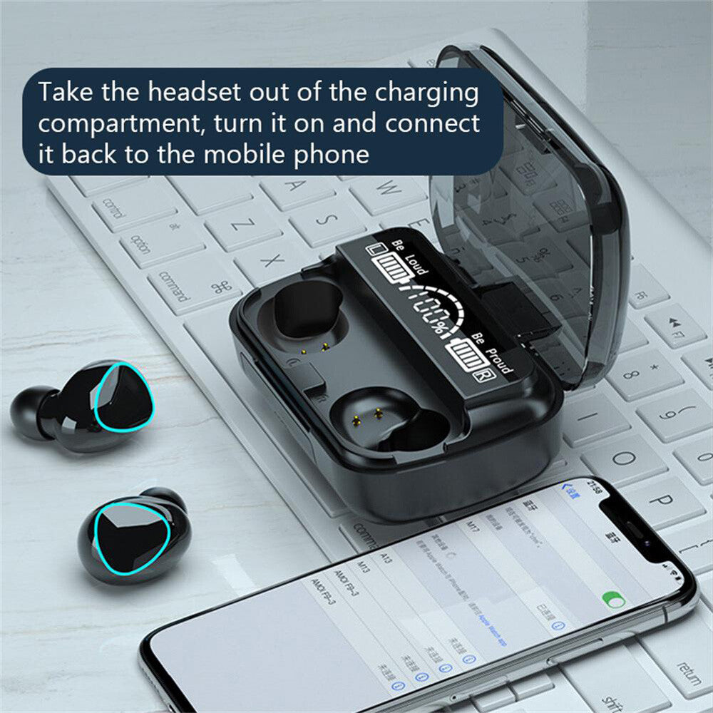 TWS Bluetooth Earbuds Waterproof Bluetooth 5.1 Headset Noise Cancelling Wireless