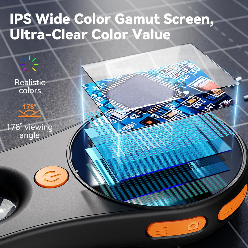 500X Digital Microscope 1080P 2.0Inch Video Coin with Magnifying Glass 8 Leds US