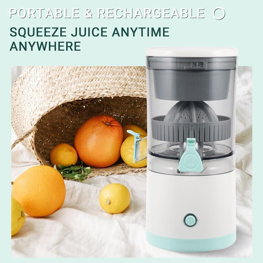 Electric Citrus Juicer Rechargeable Hands-Free Masticating Orange Lemon Squeezer