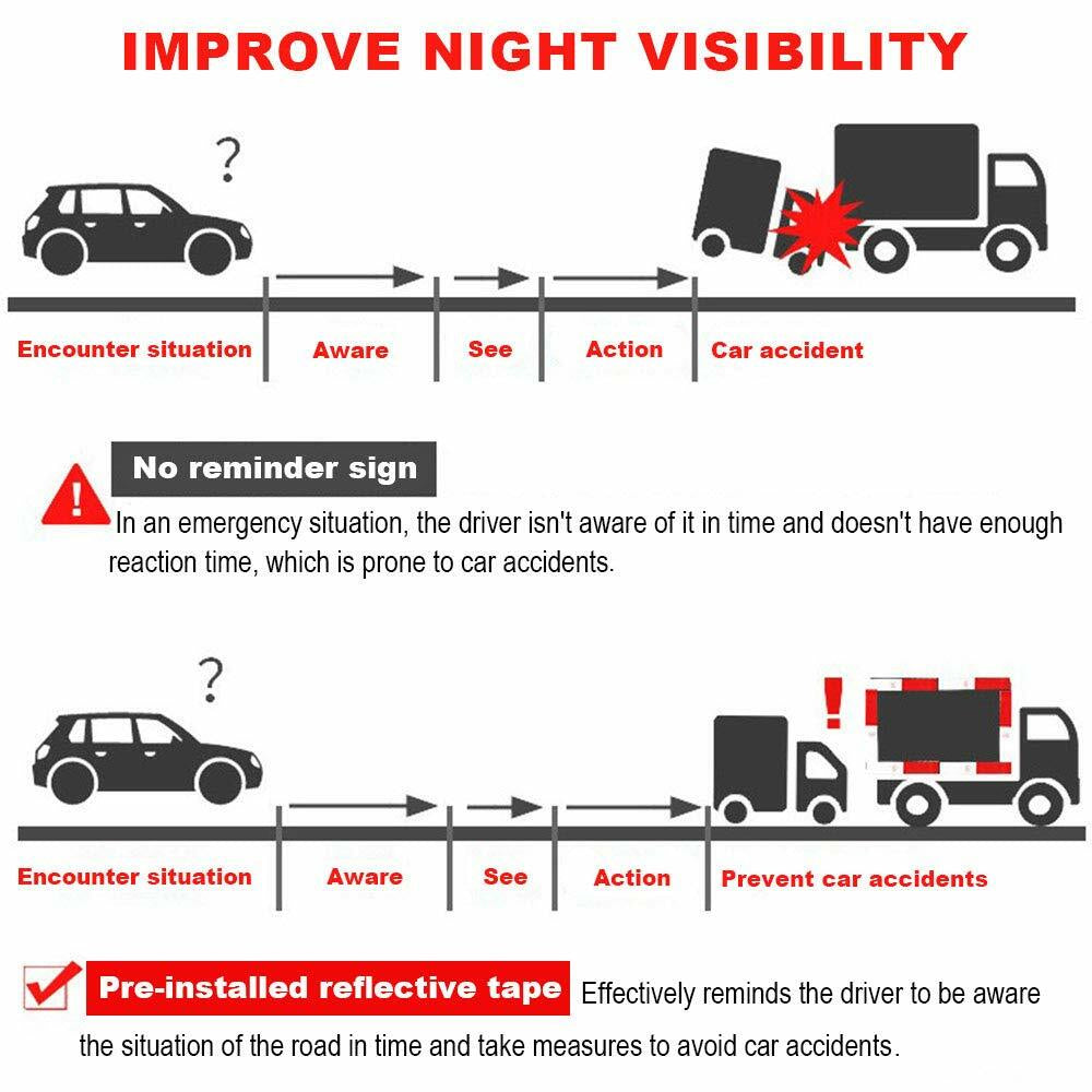 Reflective Trailer Safety Tape Conspicuity Tape Warning Sign Car Truck Red White