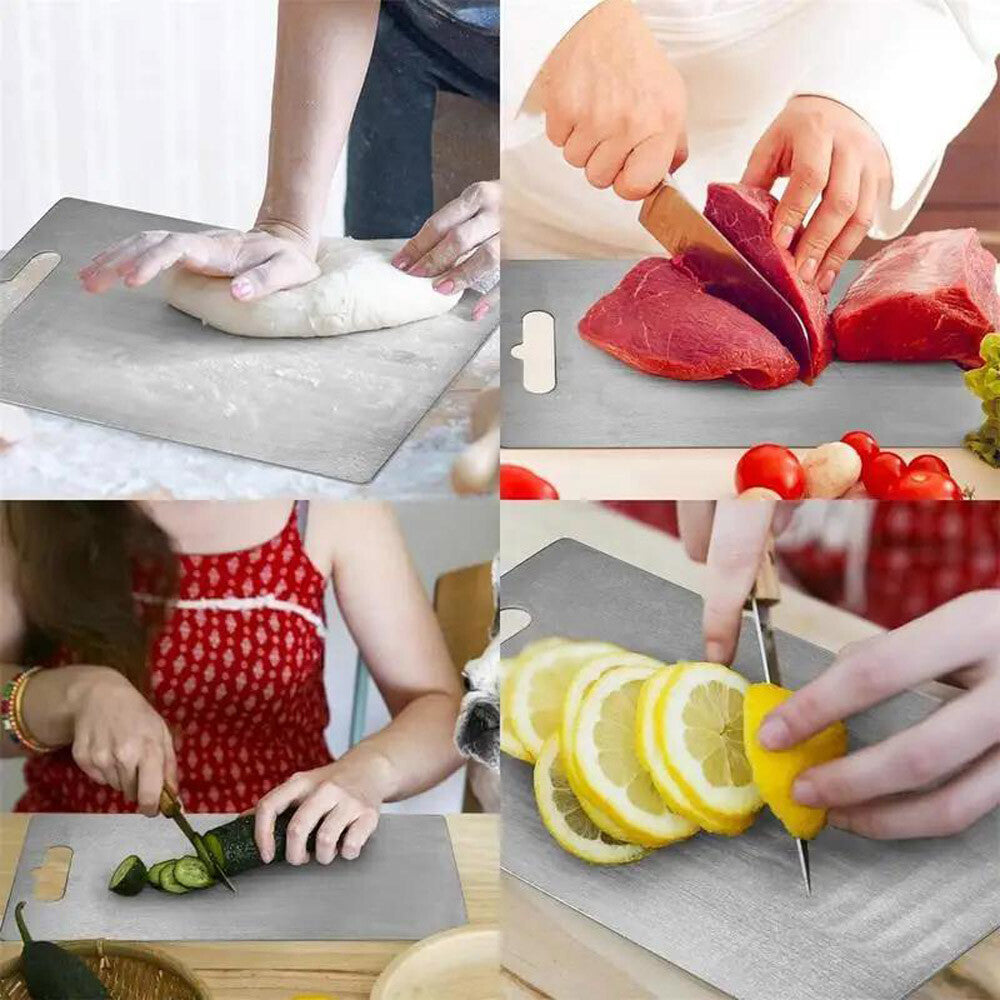 Titanium Coating Cutting Board Double-Sided Kitchen Tool Camping Size S / M / L