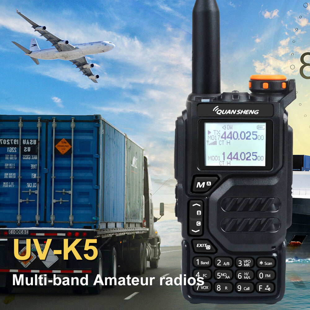 Quansheng UV K5 Walkie Talkie Encrypt 50-599Mhz DTMF Repeater USB C HAM Radio US