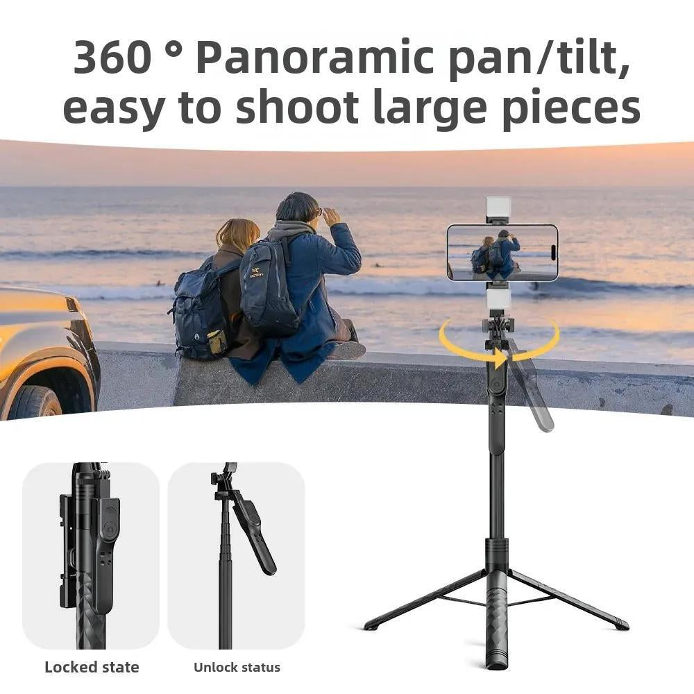 68" Wireless Selfie Stick Tripod Stand Foldable Remote for Phone Shooting Live