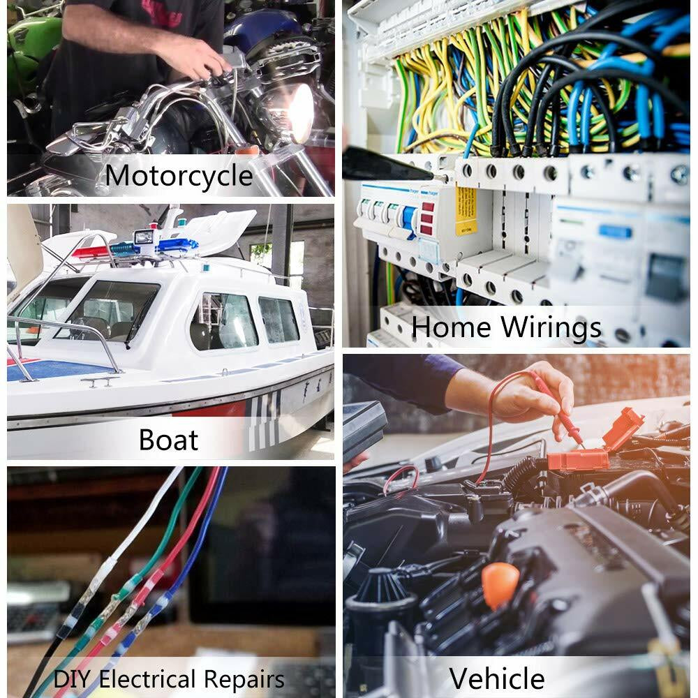 500PCS Wire Connectors Waterproof Heat Shrink Butt Terminals Solder Seal Sleeve