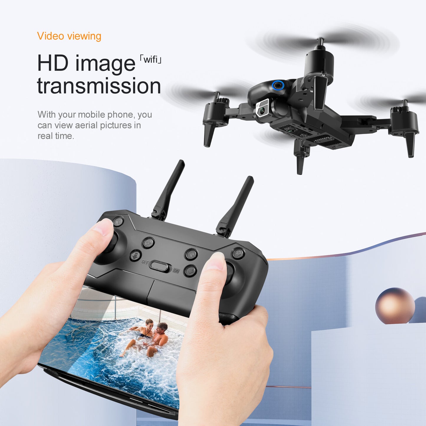 RC Drone Quadcopter 8K HD Dual Camera GPS Wifi FPV Foldable + 3 Batteries 2023