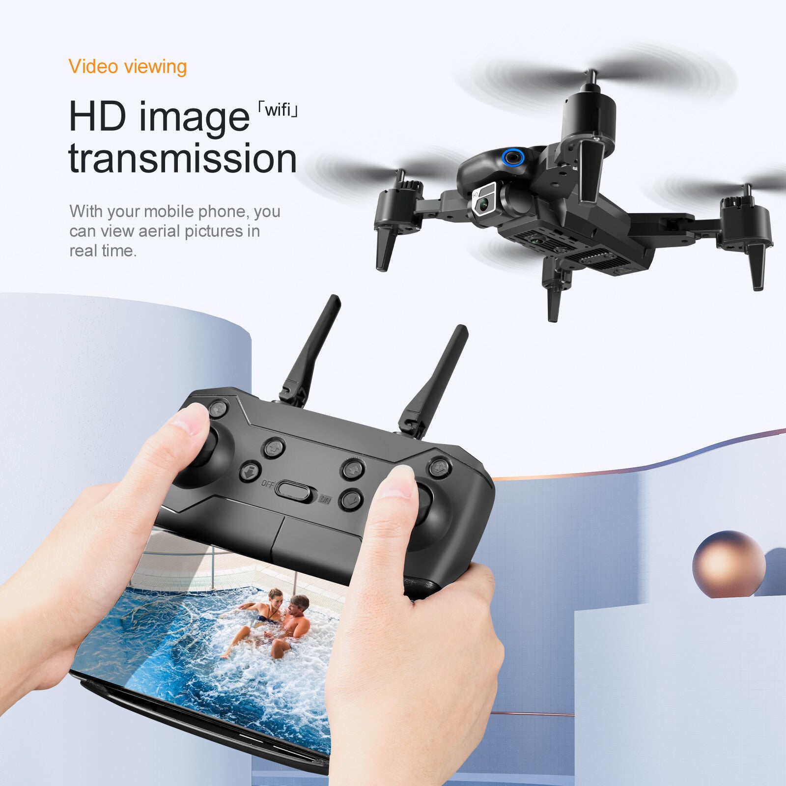 RC Drone Quadcopter 8K HD Dual Camera GPS Wifi FPV Foldable + 3 Batteries 2023