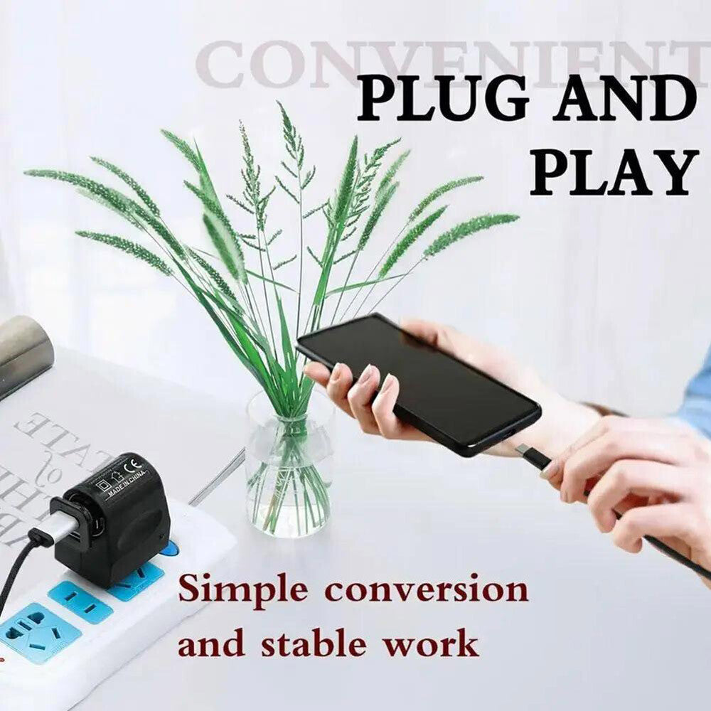 2PCS 100-240V AC to 12V DC Car Cigarette Lighter Socket Power Adapter Converter